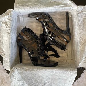 Proenza Schouler Black Ribbon Strap Heel